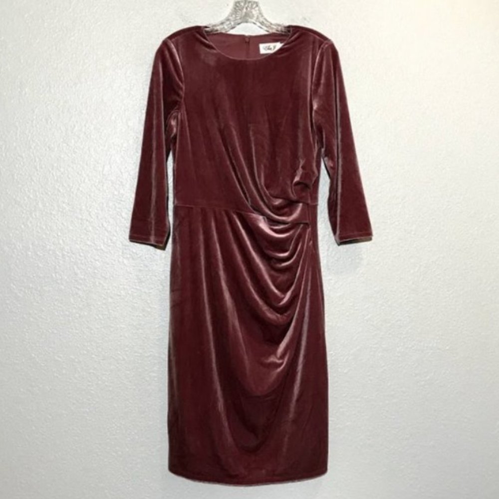Eliza J Velvet Sheath Dress 10